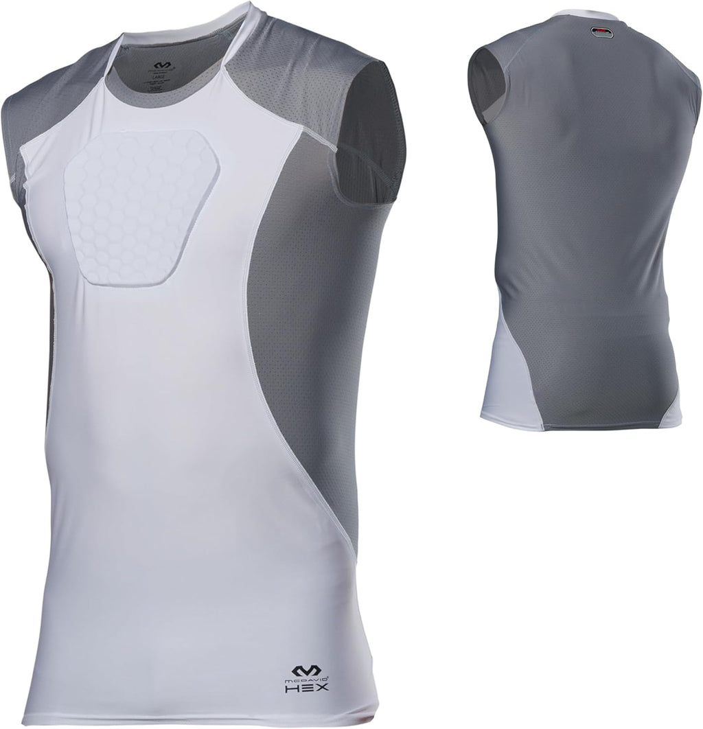 HEX Chest Protector, Heart Guard Sternum Protection Padded Shirt for Baseball, Football, Lacrosse and Goalies Youth and Adult Sizes