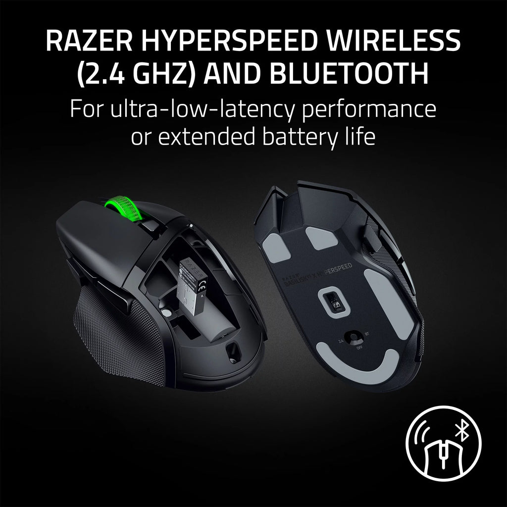 Basilisk V3 X Hyperspeed Wireless Gaming Mouse for PC, RGB Chroma, Black